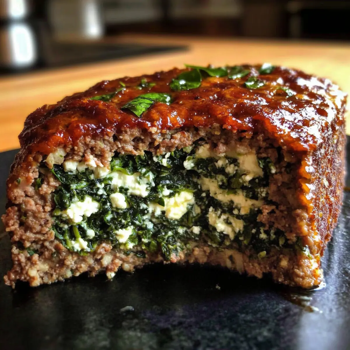 Spinach Feta Stuffed Meatloaf: Comfort Food with a Greek Twist