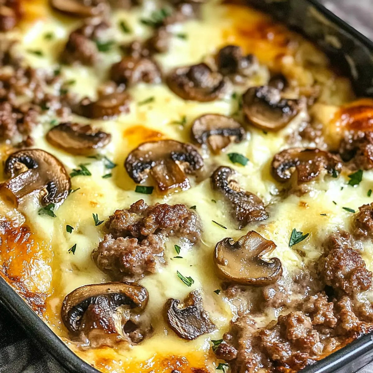 Satisfying Hamburger Mushroom Bake for a Cozy Dinner Night