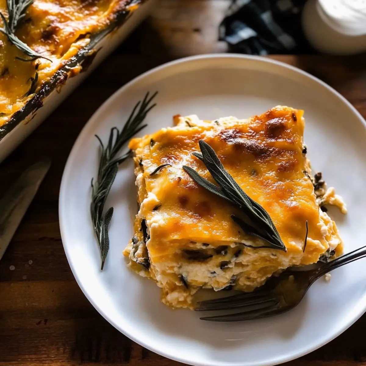 Creamy Pumpkin Sage White Lasagna for Cozy Nights