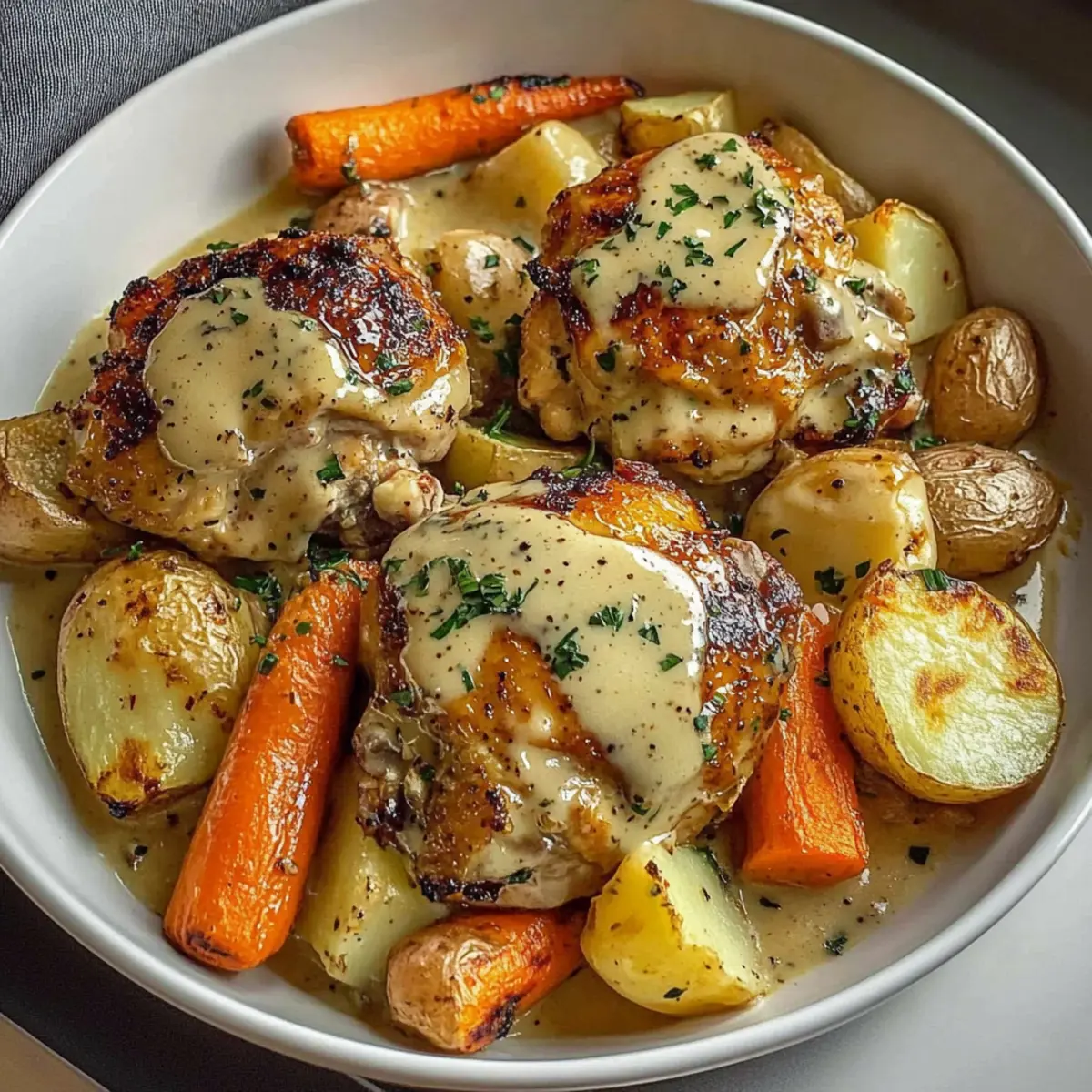 Creamy Baked Dijon Chicken Thighs for a Cozy Evening Delight