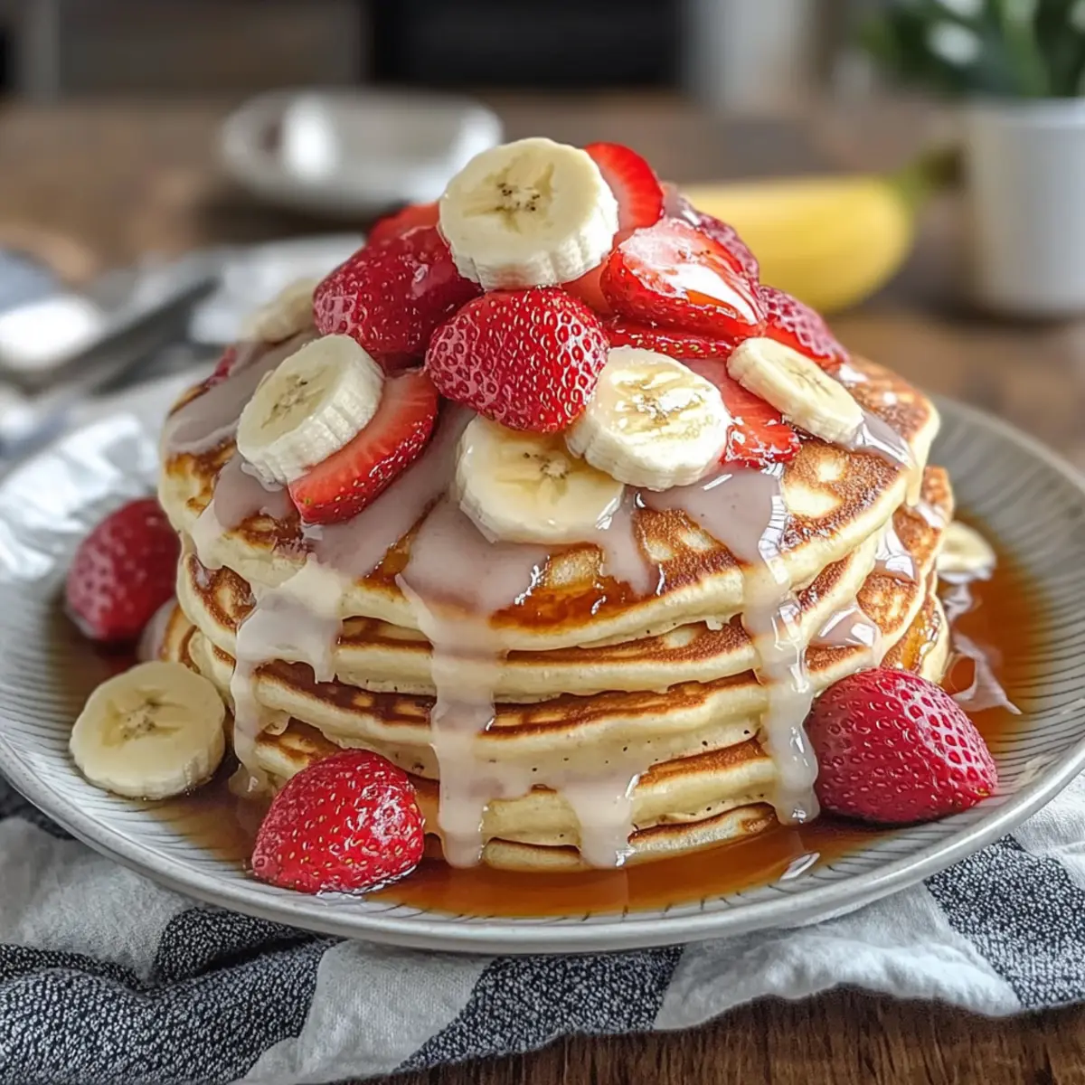 Strawberry Banana Pancakes: Fluffy, Fruity Morning Bliss