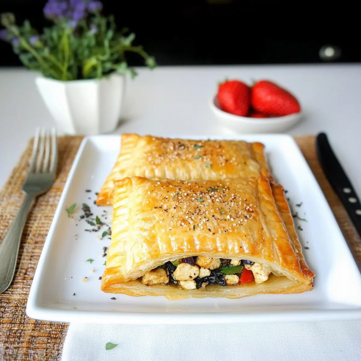 Vegan Tofu Scramble Breakfast Pockets for Busy Mornings