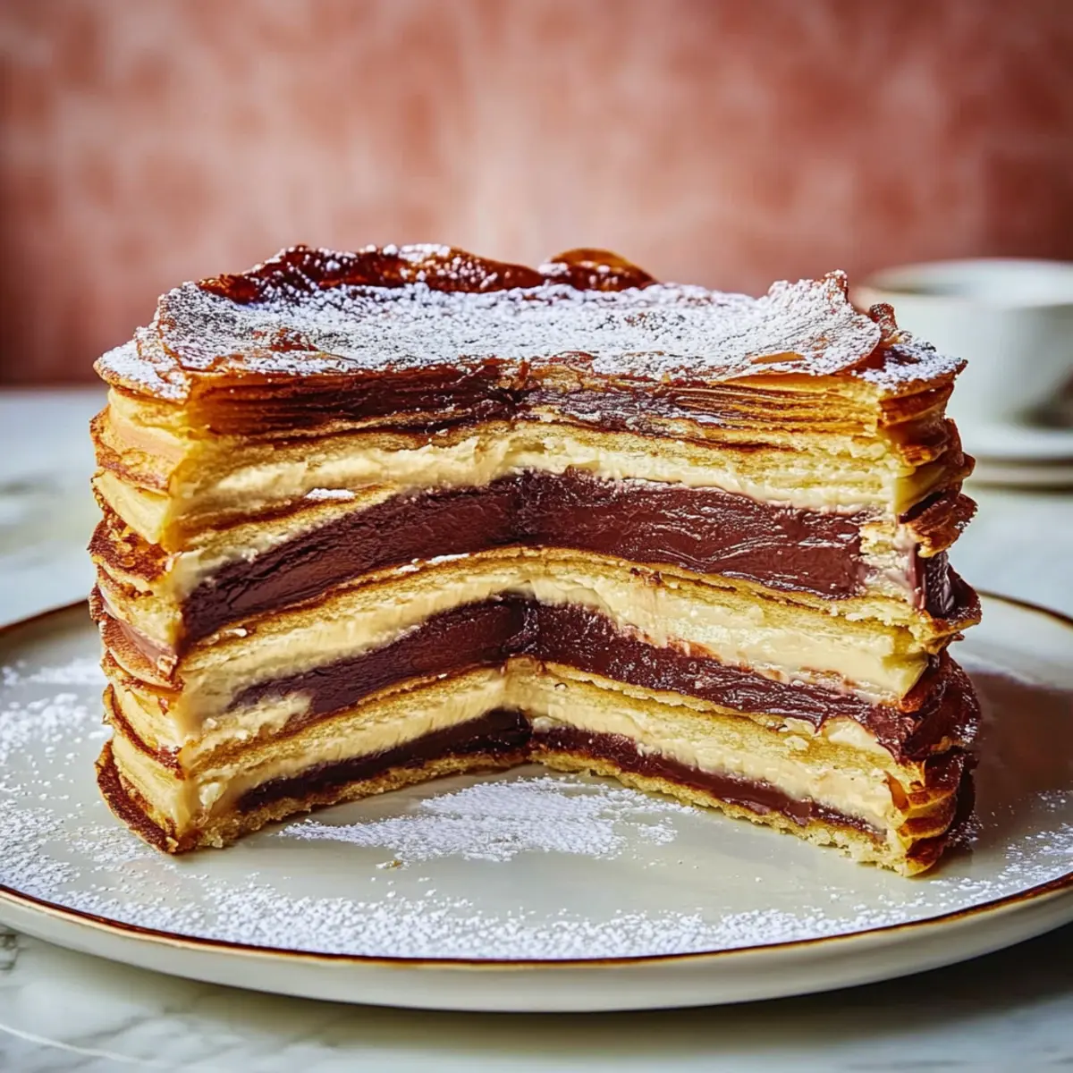 Decadent Chocolate & Peanut Butter Pancake Cake Delight