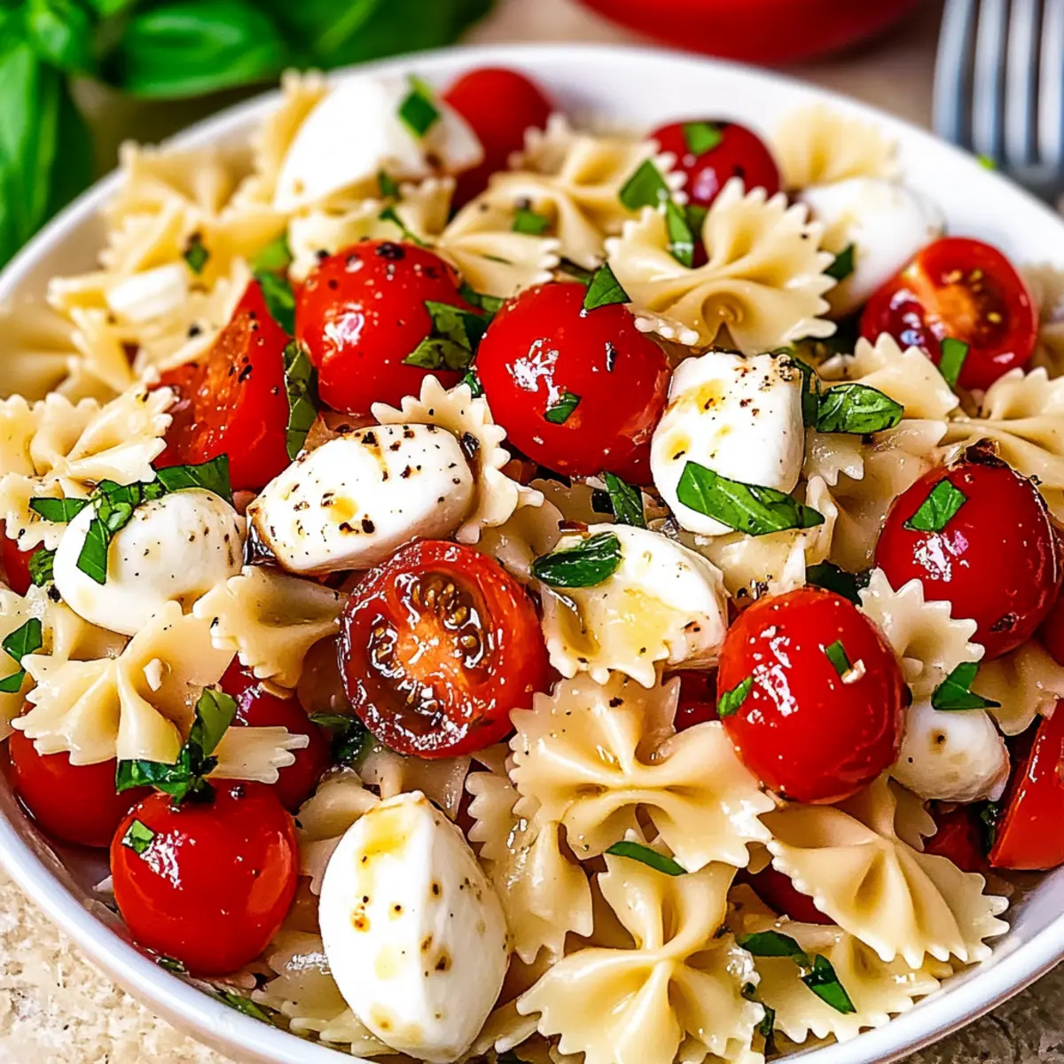 Bright and Zesty Caprese Pasta Salad for Effortless Gatherings