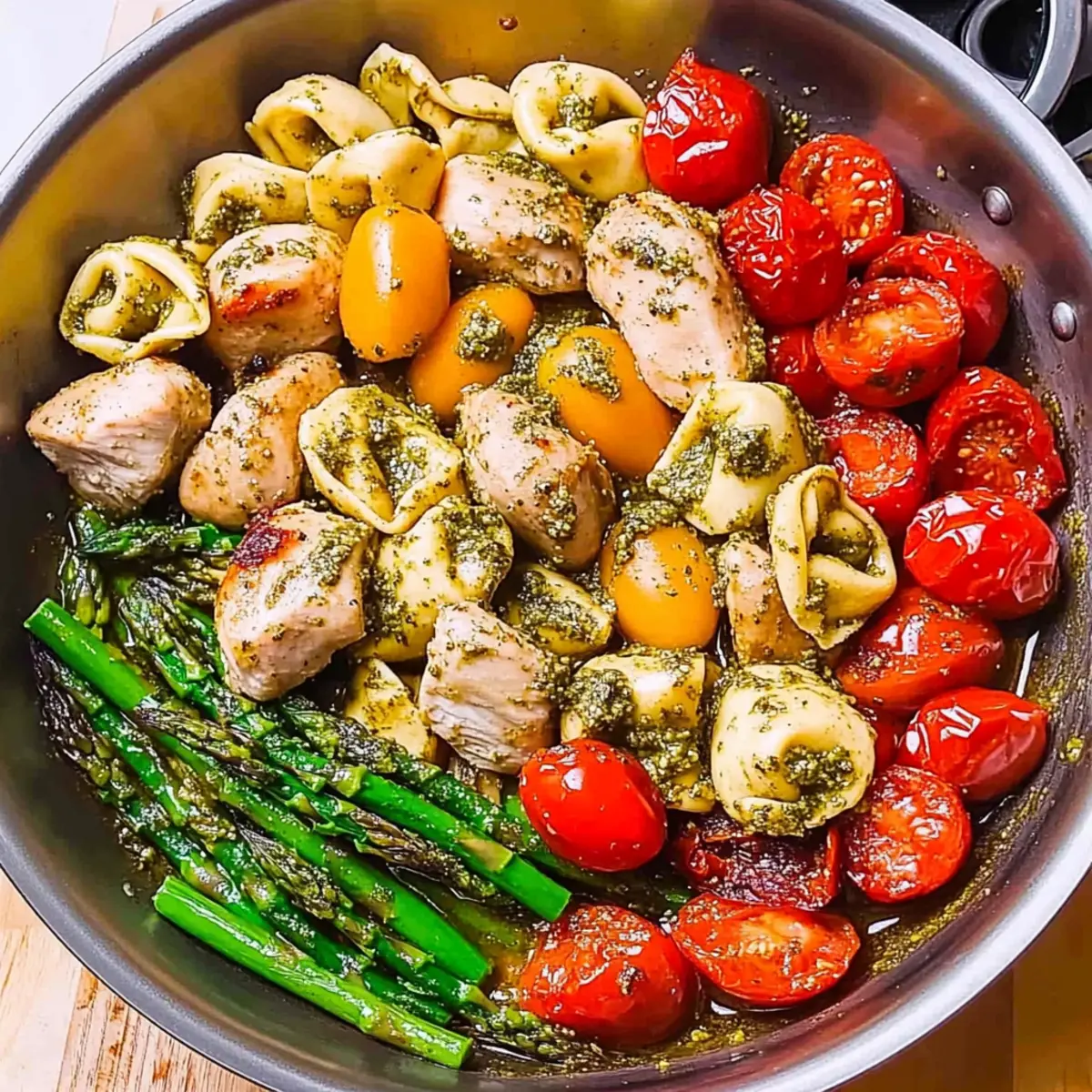Pesto Chicken Tortellini and Veggies for Vibrant Dinners