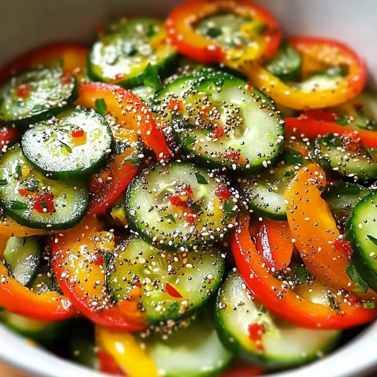 Crisp Cucumber Sweet Pepper Salad Ready in Just 5 Minutes
