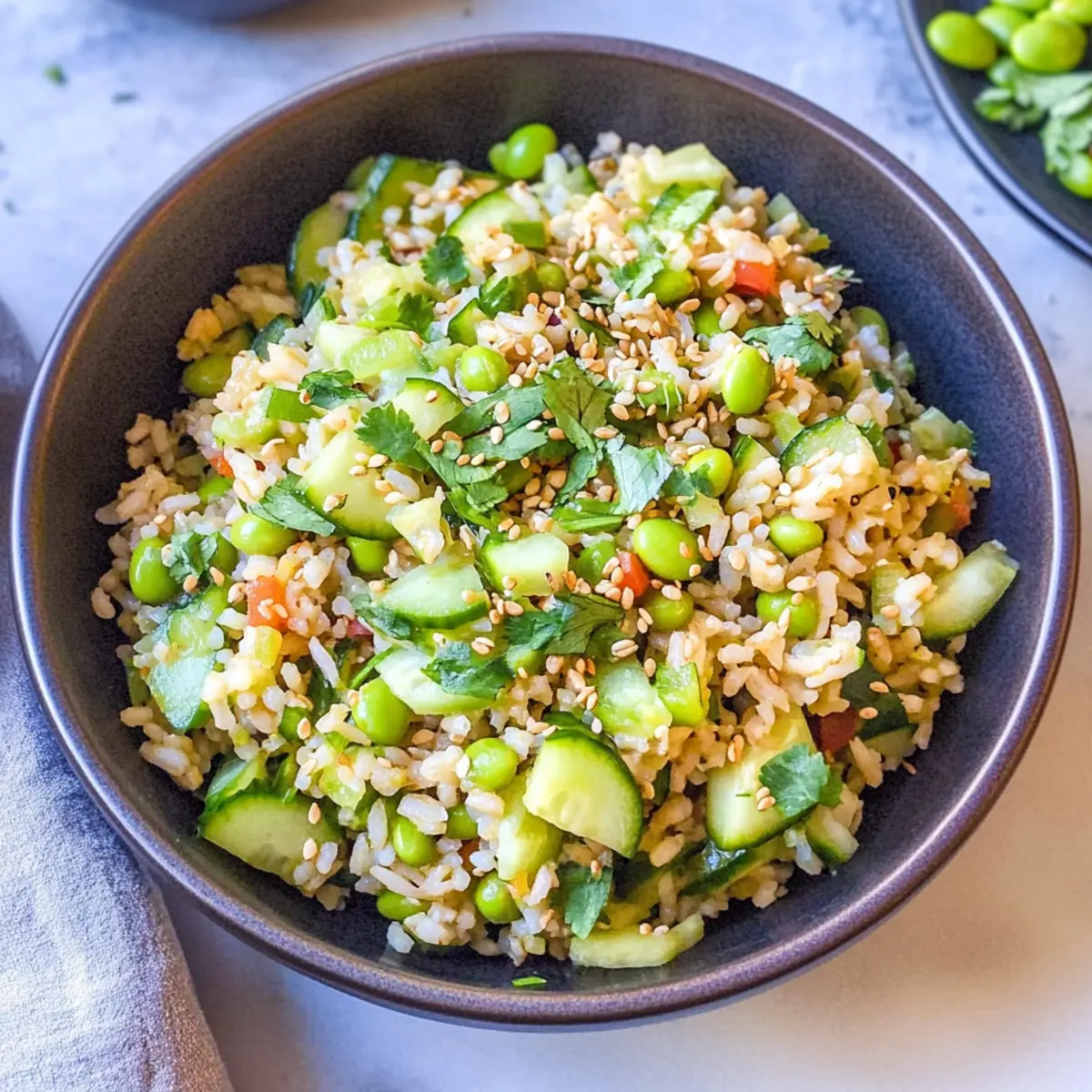 Cucumber Edamame Rice Salad: A Crunchy, Fresh Delight