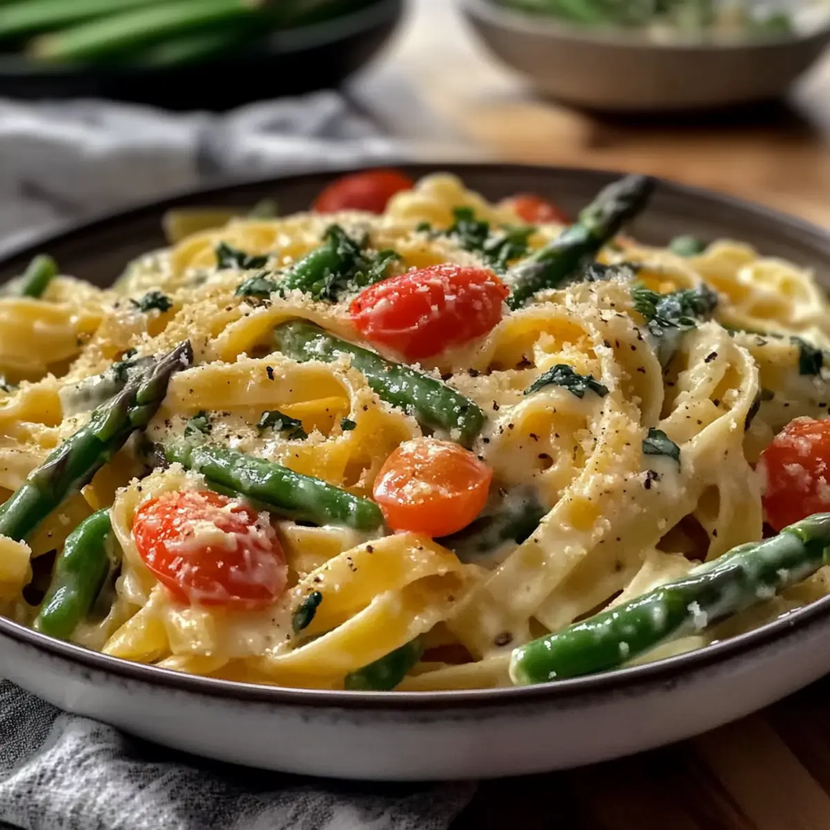 Spring Pasta Primavera with Lemon Garlic Sauce Bliss