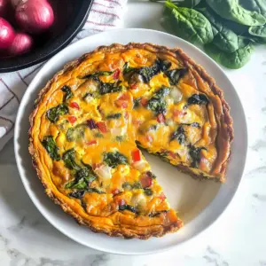 Sweet Potato Crust Quiche