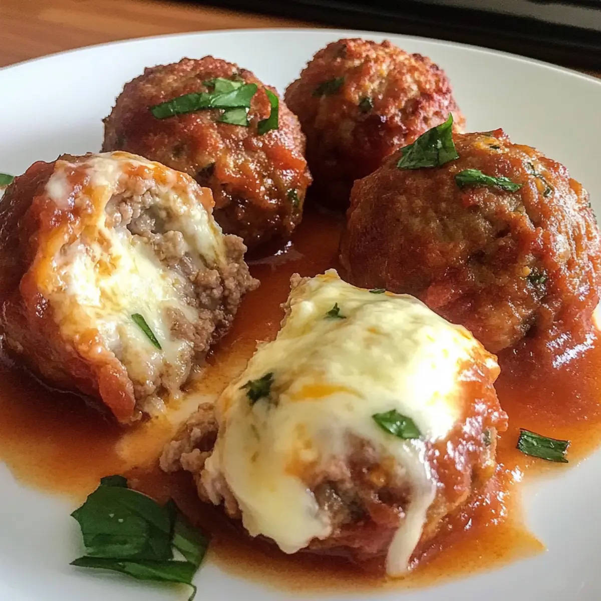 Mouthwatering Mozzarella Stuffed Meatballs Perfect for Dinner