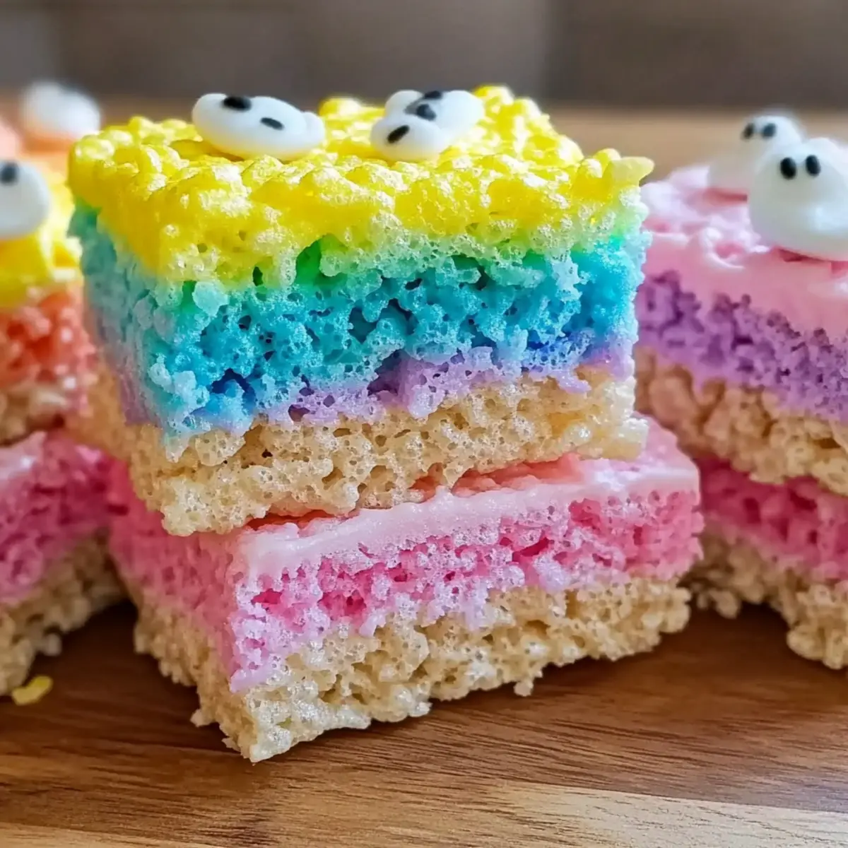 Rainbow Peeps Rice Krispie Treats That Bring Joy to Every Bite