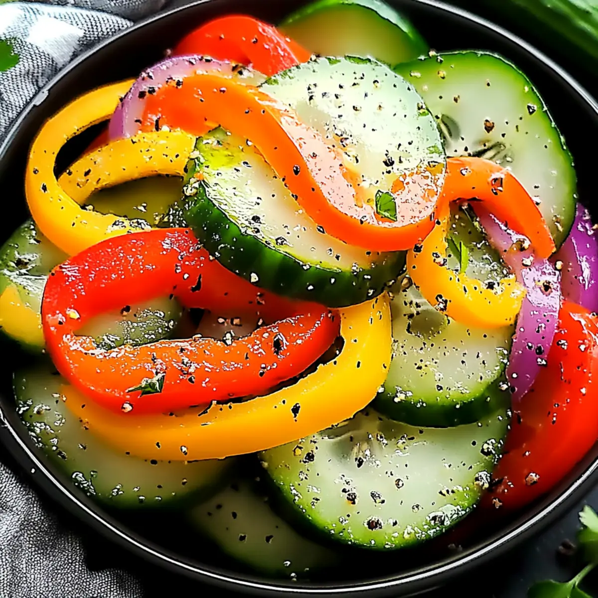 Cucumber Sweet Pepper Salad for a Refreshing Summer Bite