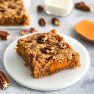 Pecan Sweet Potato Blondie Bars