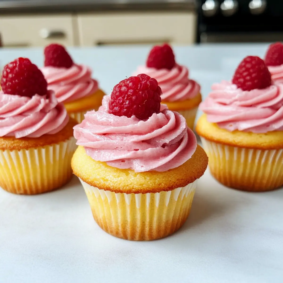 Lemon Cupcakes Bliss: Fluffy Treats with Raspberry Dream Frosting