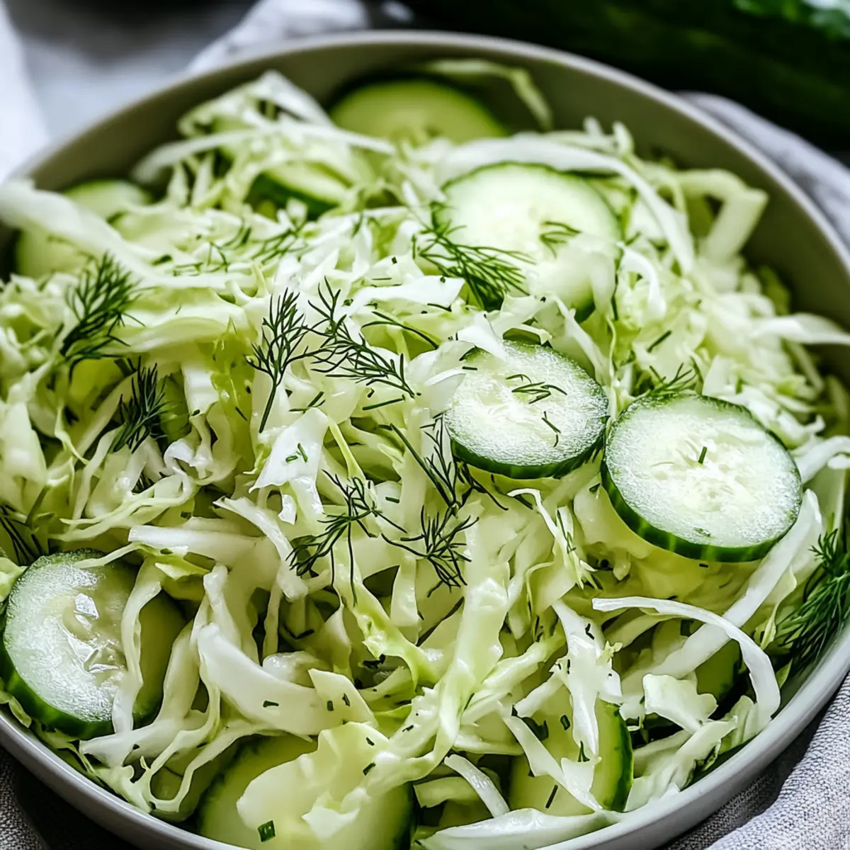 Crisp Green Cabbage Cucumber Salad for Fresh Summer Vibes