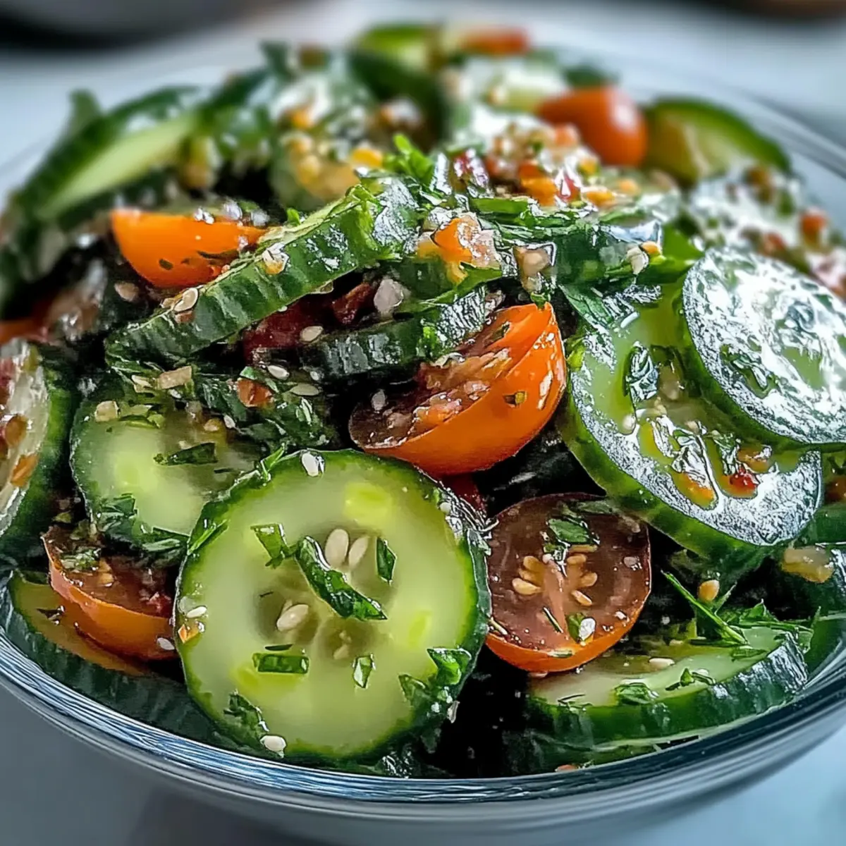 Refreshing Crunchy Cucumber Salad That Pops With Flavor