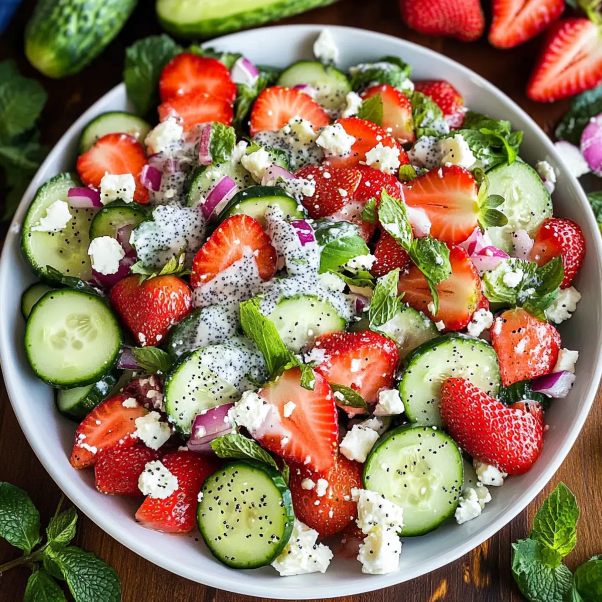 Refreshing Strawberry Cucumber Salad in Just 10 Minutes
