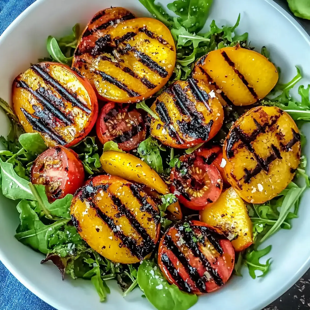 Grilled Peach and Tomato Salad: A Smoky Summer Delight