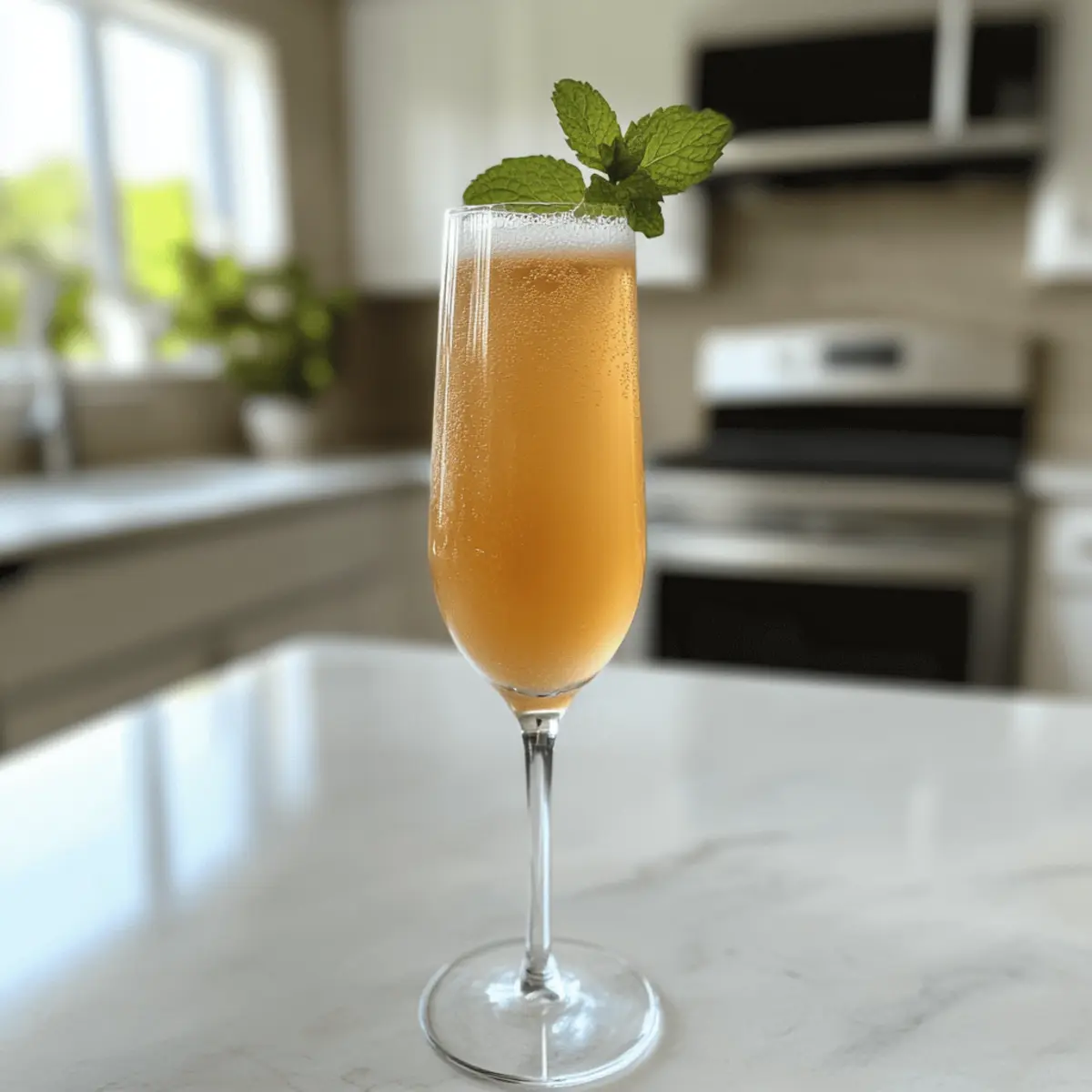 Refreshing Peach Bellini Mocktail for Vibrant Summer Sips