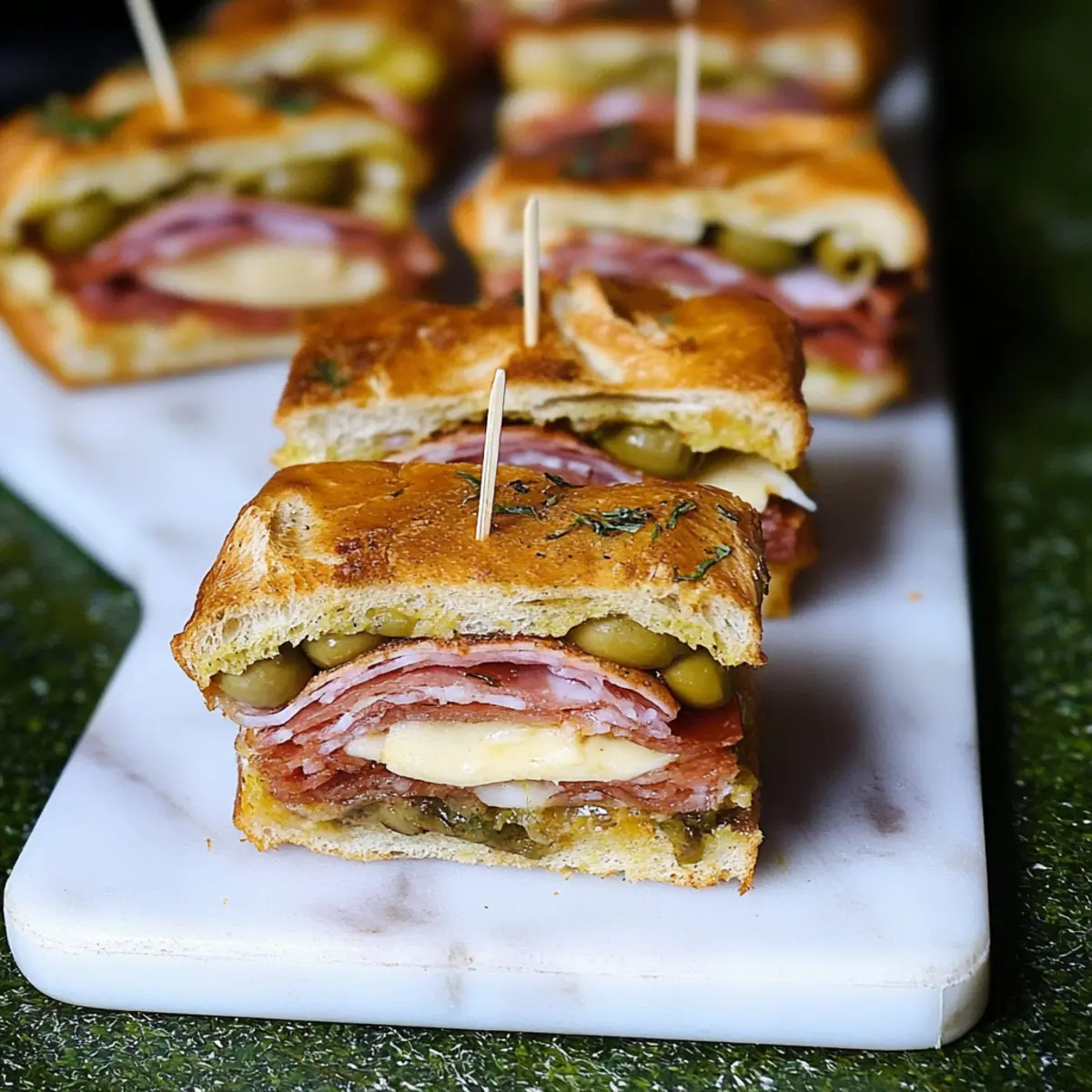 Zesty New Orleans Style Muffaletta Sandwich Bites to Love