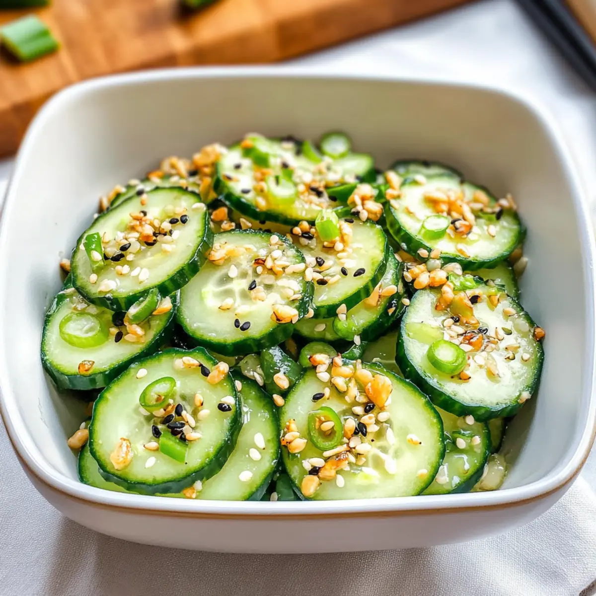 Tangy Sesame Cucumber Salad for Refreshed Summer Vibes
