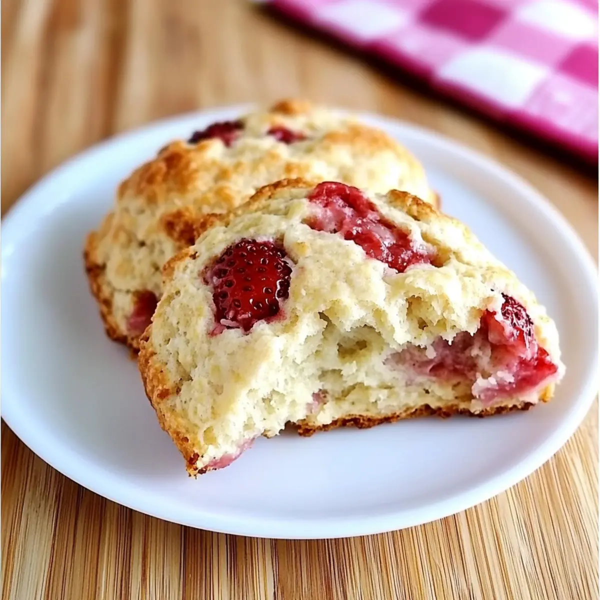 Melt-in-Your-Mouth Strawberry-Rhubarb Drop Scones Recipe