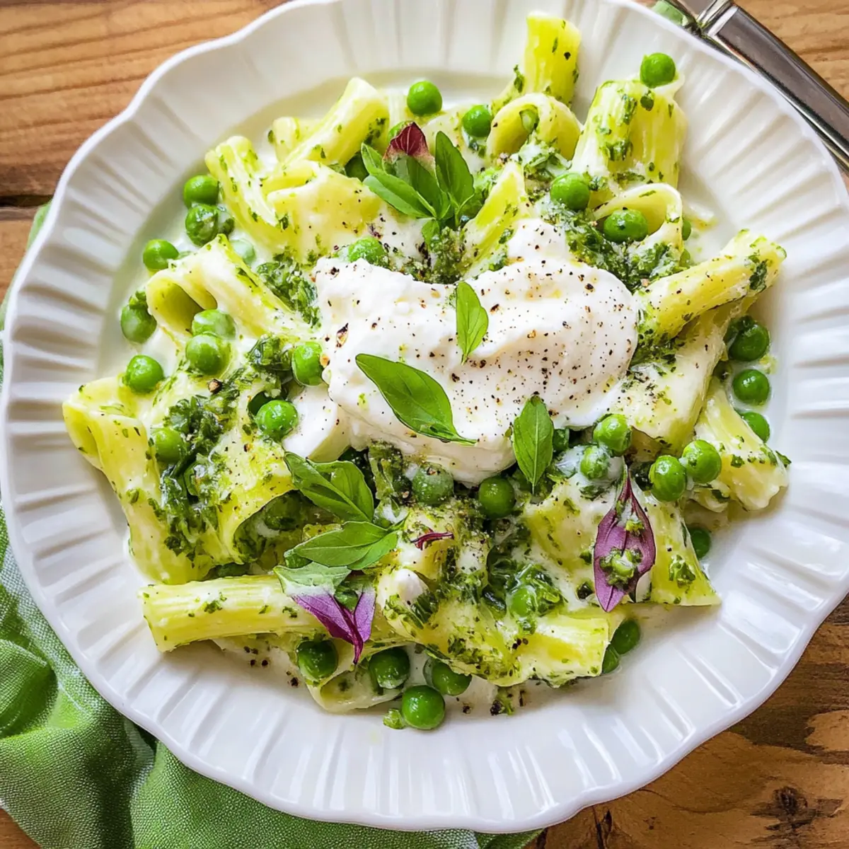Spring Pasta with Leek & Pea Sauce for a Fresh, Creamy Delight