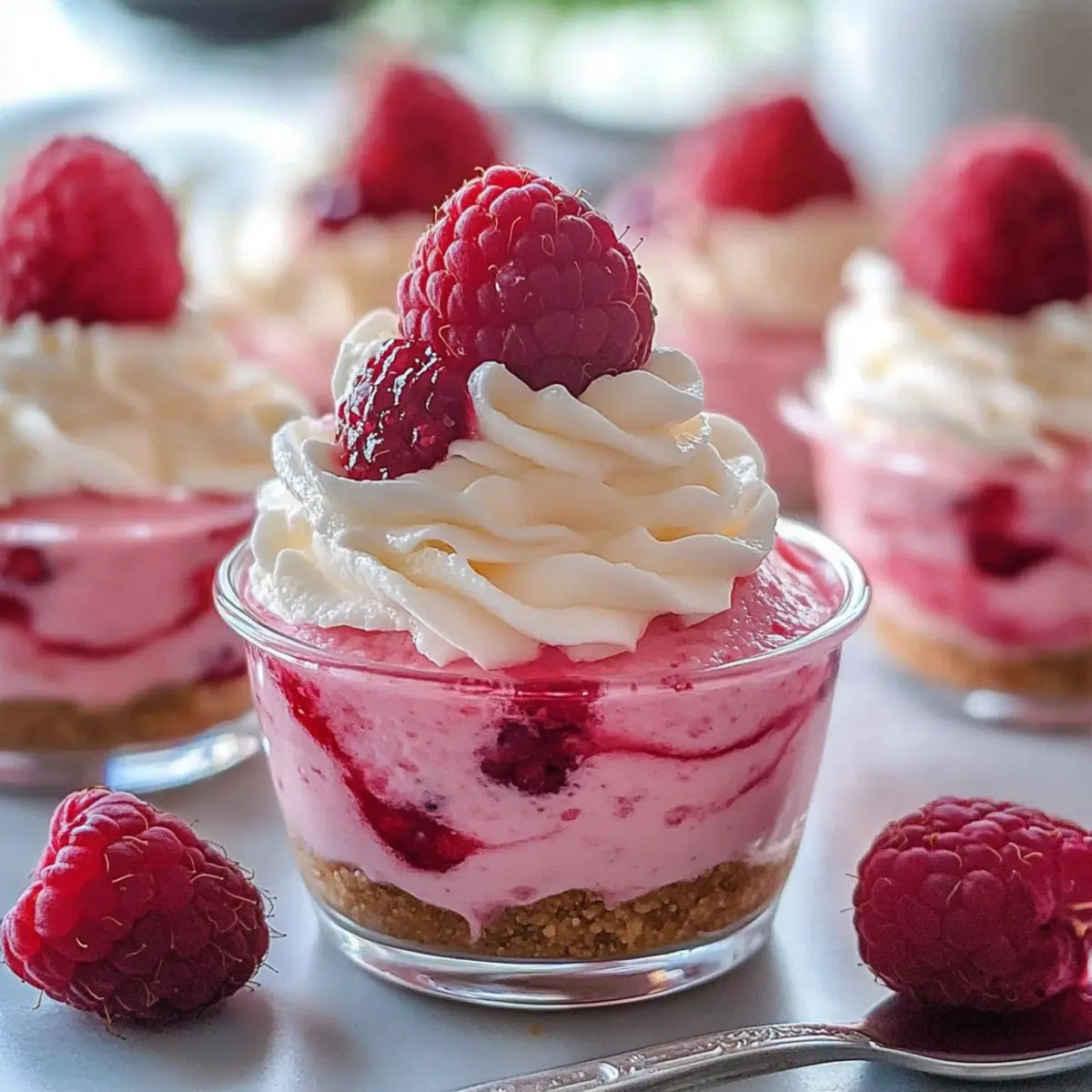 Creamy Raspberry Cheesecake Mousse Cups You’ll Love