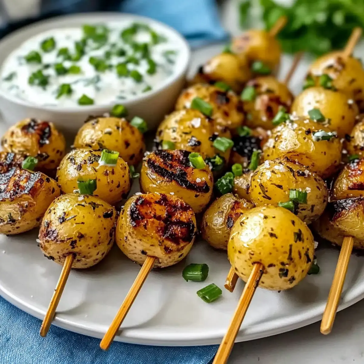 Buttery Grilled Potato Skewers for Your Next Cookout Delight