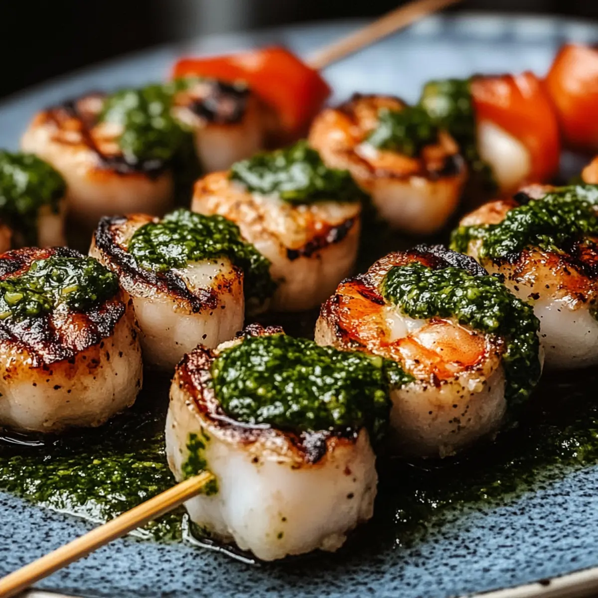 Grilled Surf & Turf Skewers with Chimichurri for Summer Fun