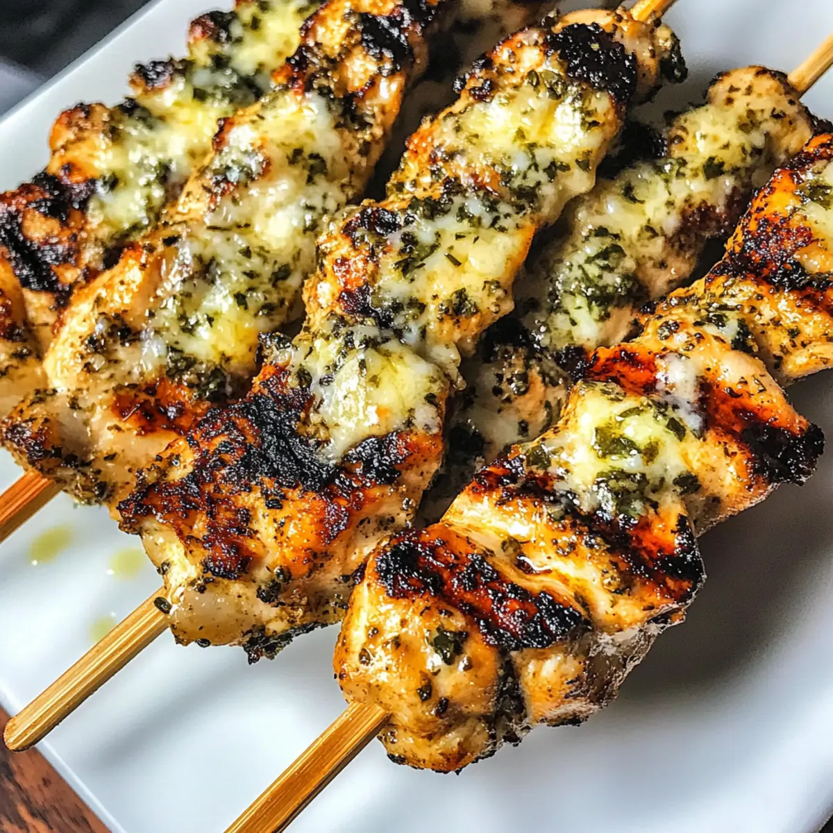 Savor Juicy Grilled Ranch Garlic Parmesan Chicken Skewers