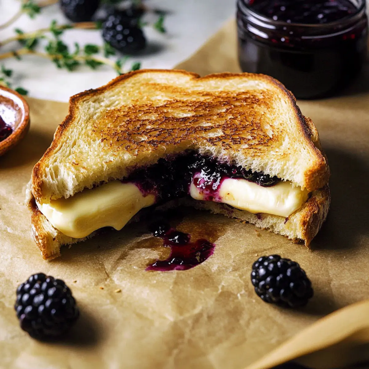 Blackberry Balsamic and Brie Grilled Cheese: Elevate Comfort Food