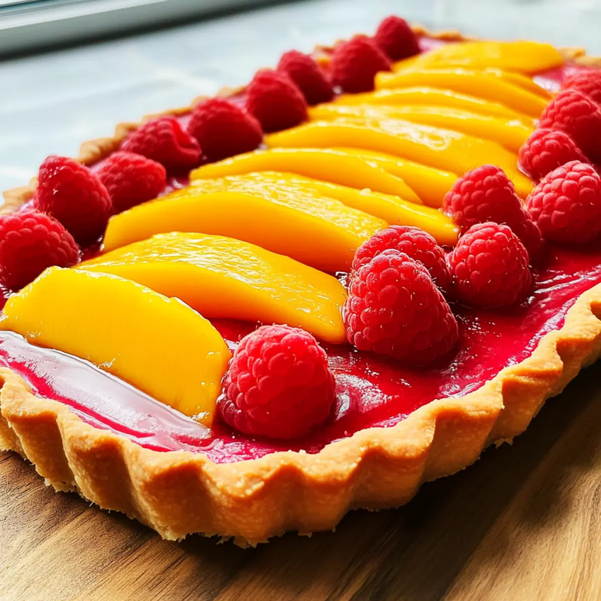 Delightful Raspberry Mango Tart: A Fresh Fruit Celebration