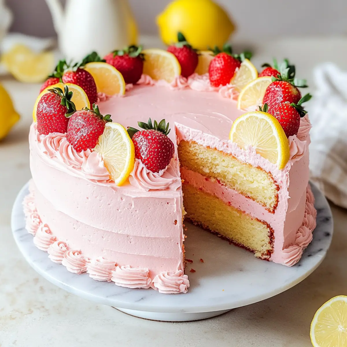 Perfectly Moist Strawberry Lemon Cake for Sweet Summer Days