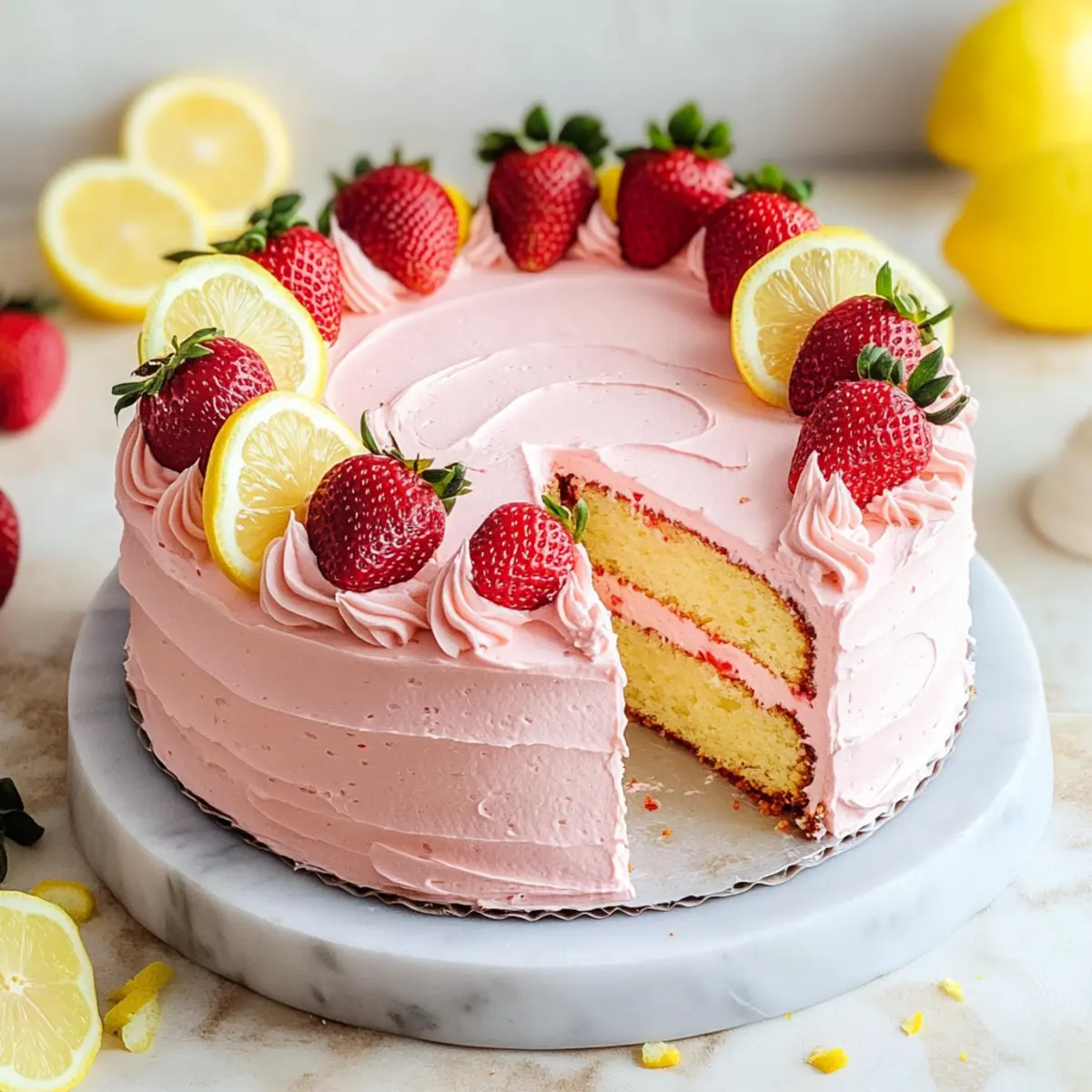 Delightful Strawberry Lemon Cake for a Sweet Summer Treat