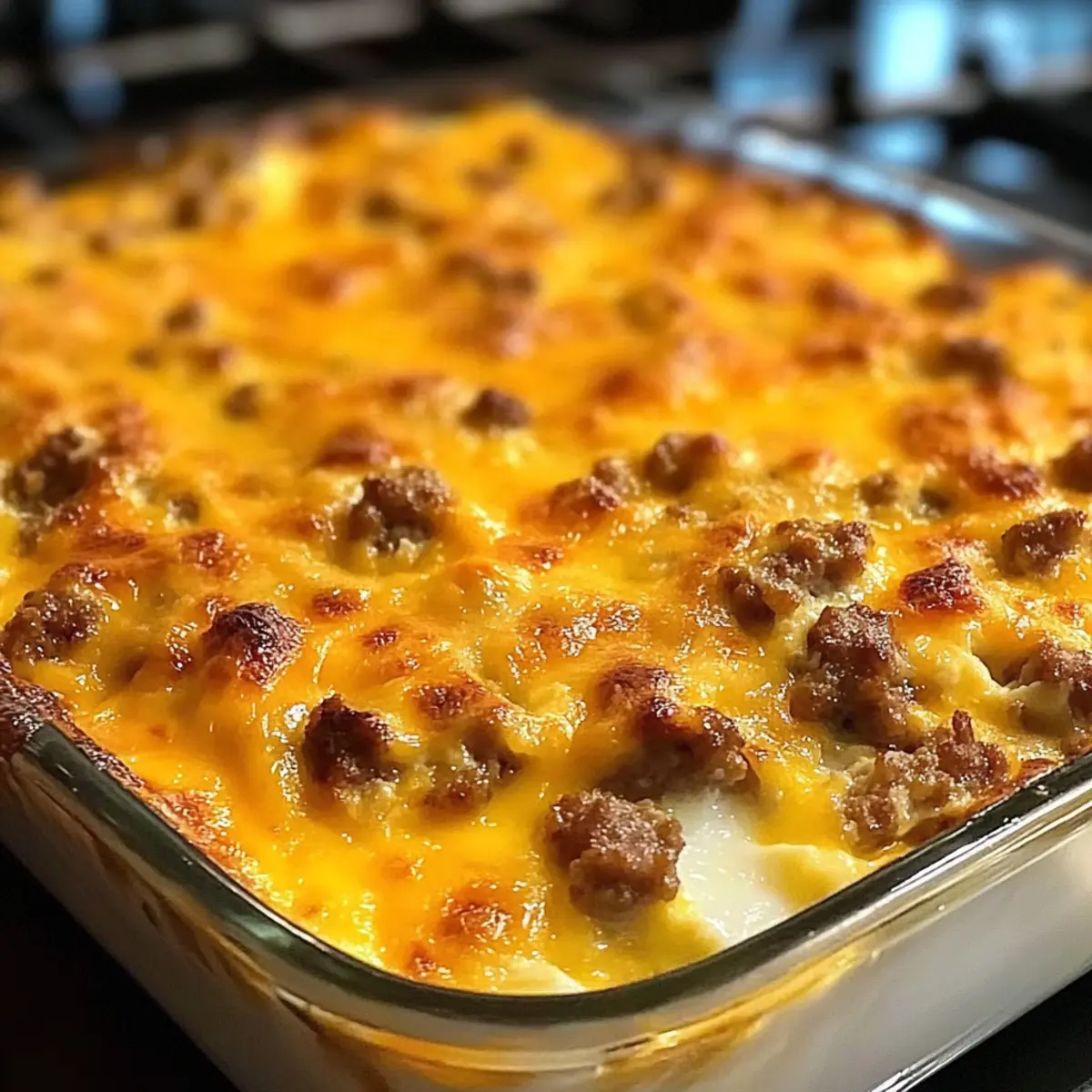 Sausage Egg and Cheese Breakfast Casserole for Lazy Mornings