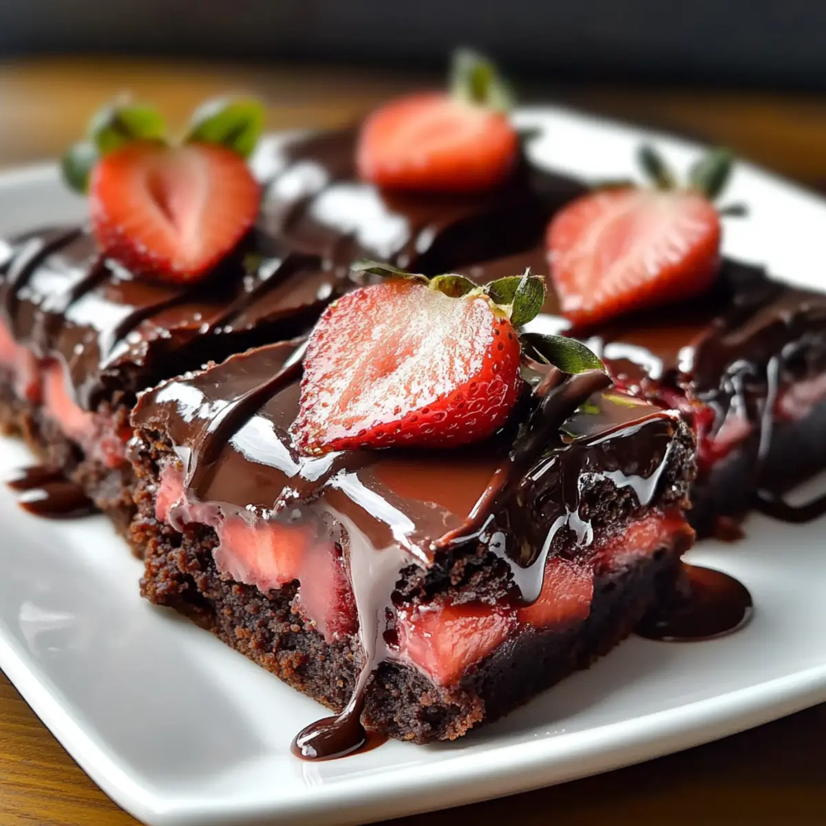 Delight Mom with Mother's Day Chocolate Covered Strawberry Brownies