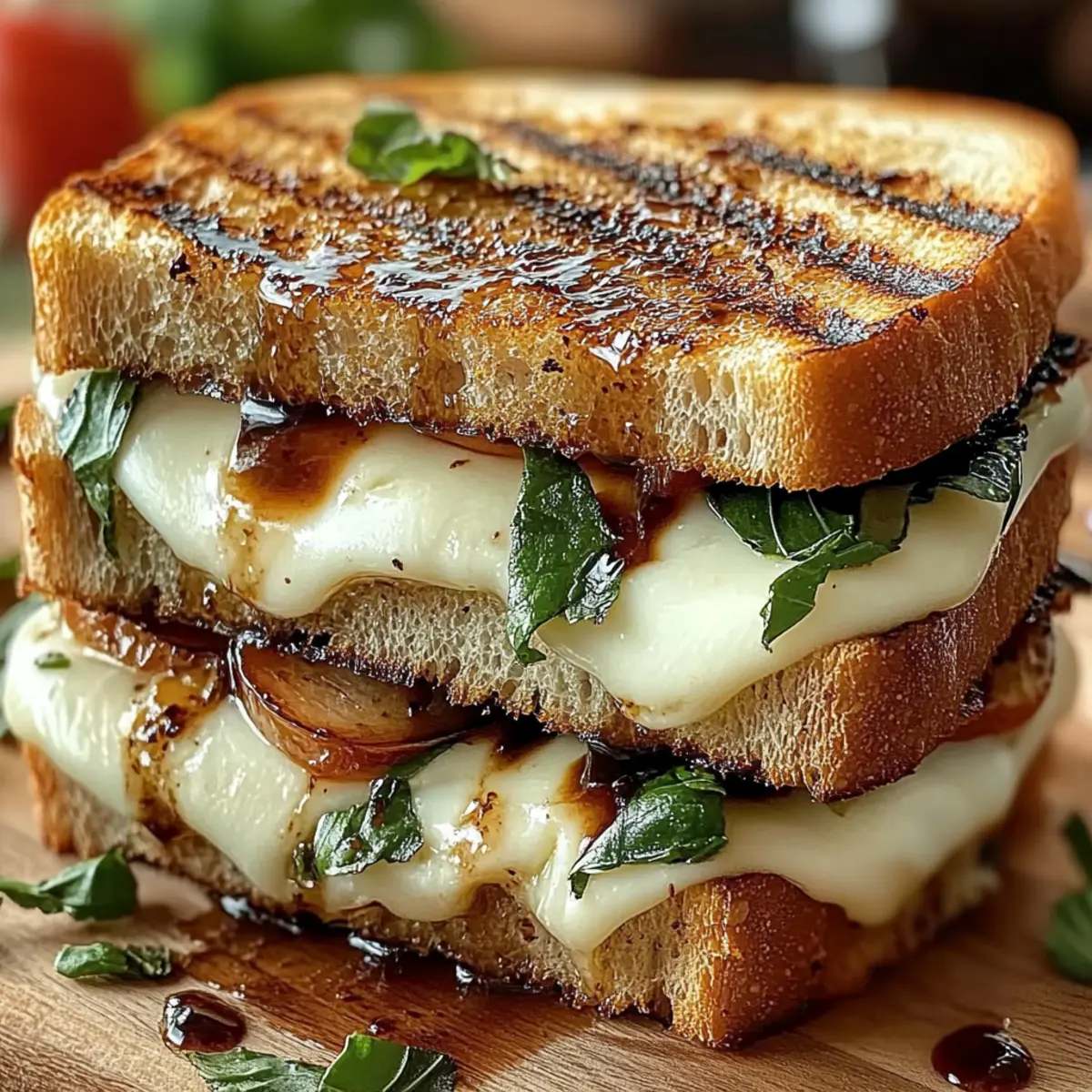 Delicious Grilled Balsamic Vinaigrette Sandwich Melt Bliss