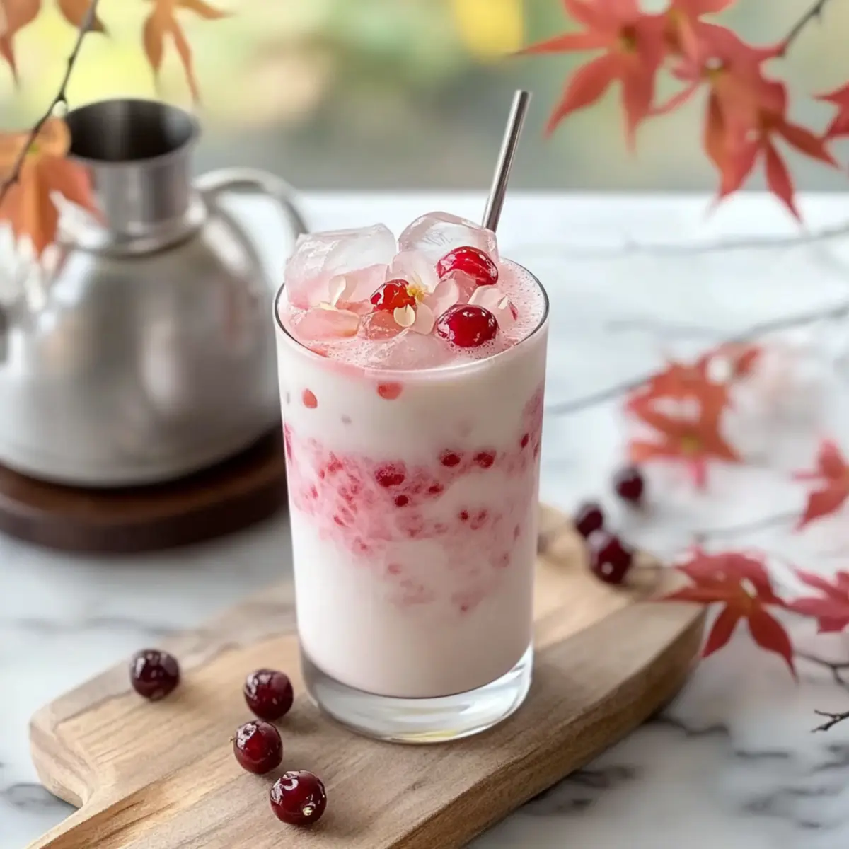 Chilled Cherry Blossom Latte: A Floral Springtime Delight