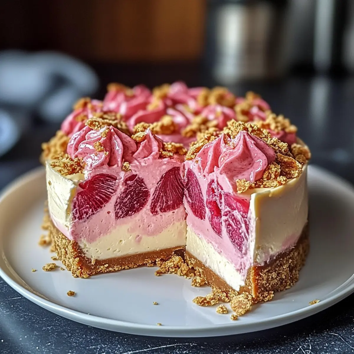 Delicious Rhubarb & Gingernut Cheesecake You Can’t Resist