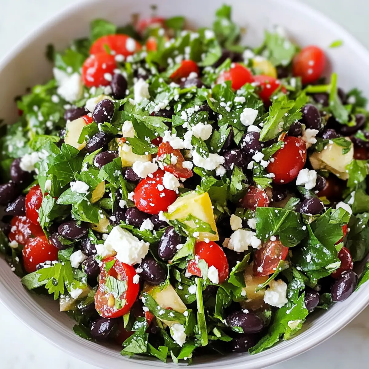 Mediterranean Black Bean Salad With Herbs & Feta in 10 Minutes