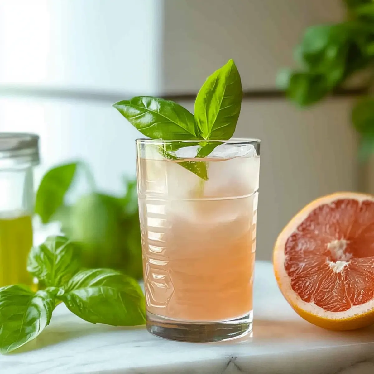 Grapefruit Basil Splash Mocktail for Refreshing Summer Sips