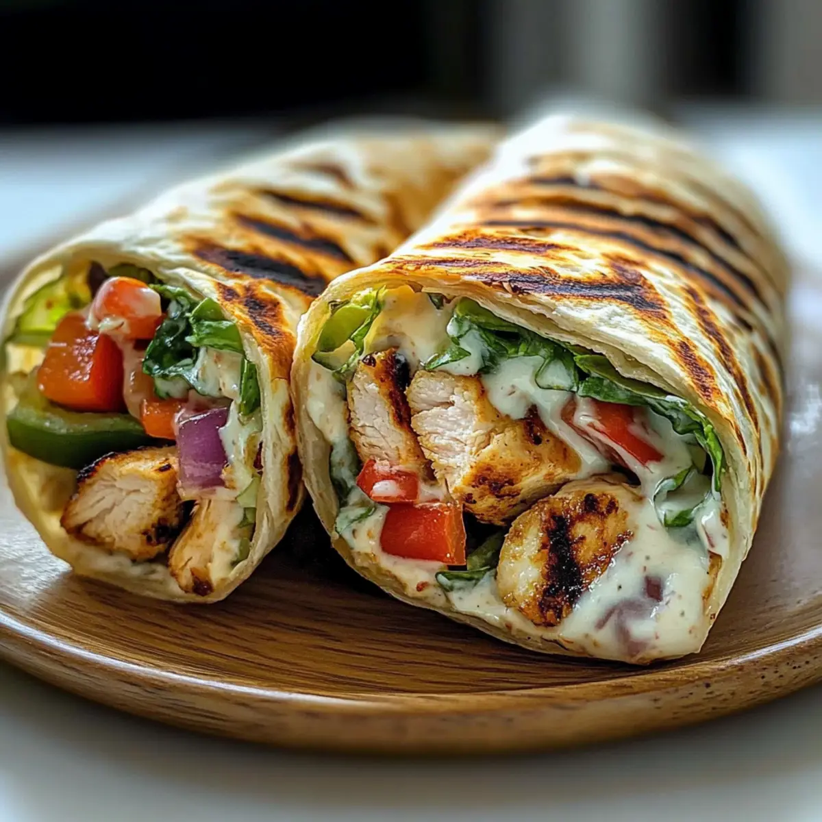 Savor the 20-Minute Creamy Grilled Chicken Wrap Delight