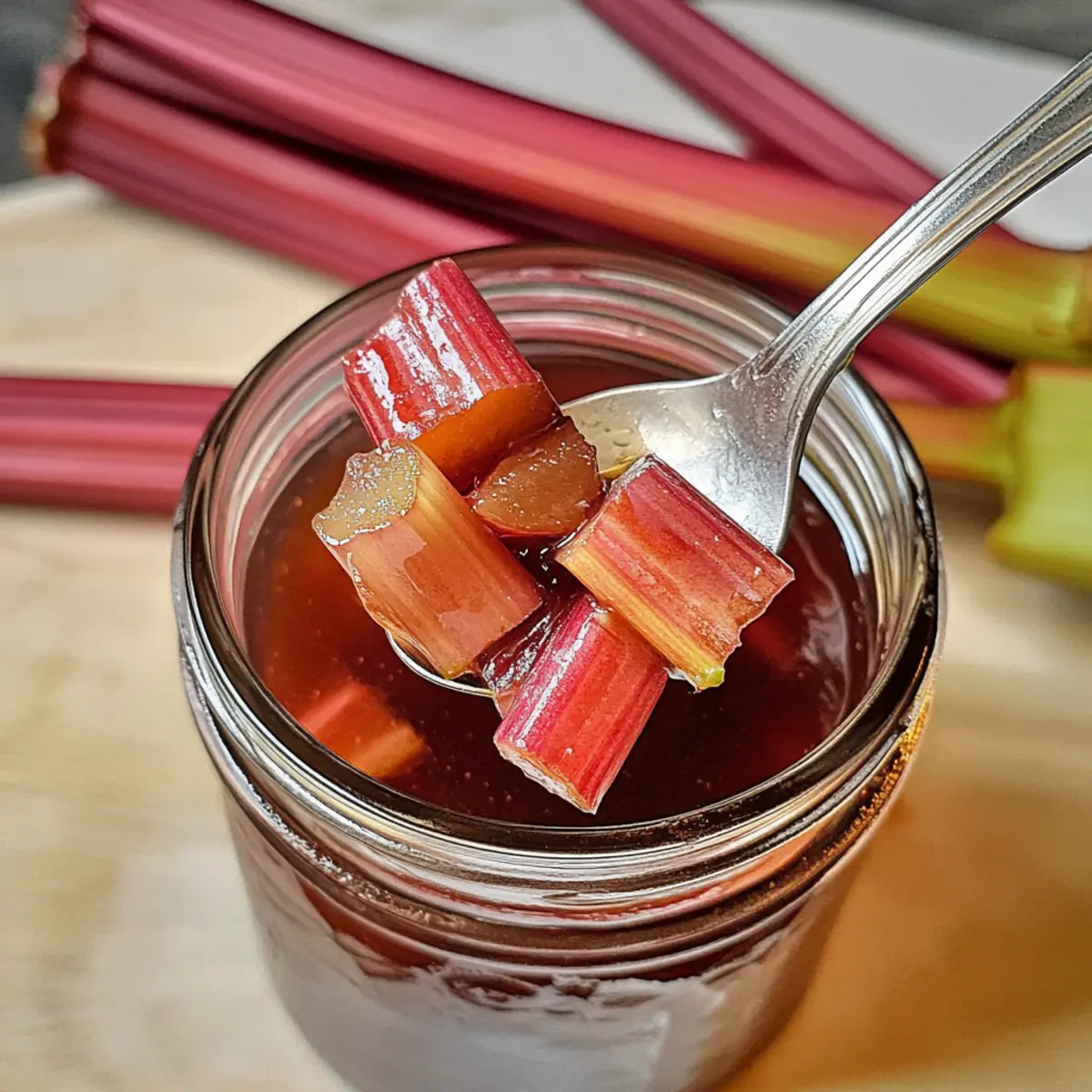 Delicious Rhubarb in Syrup: Sweeten Your Everyday Treats