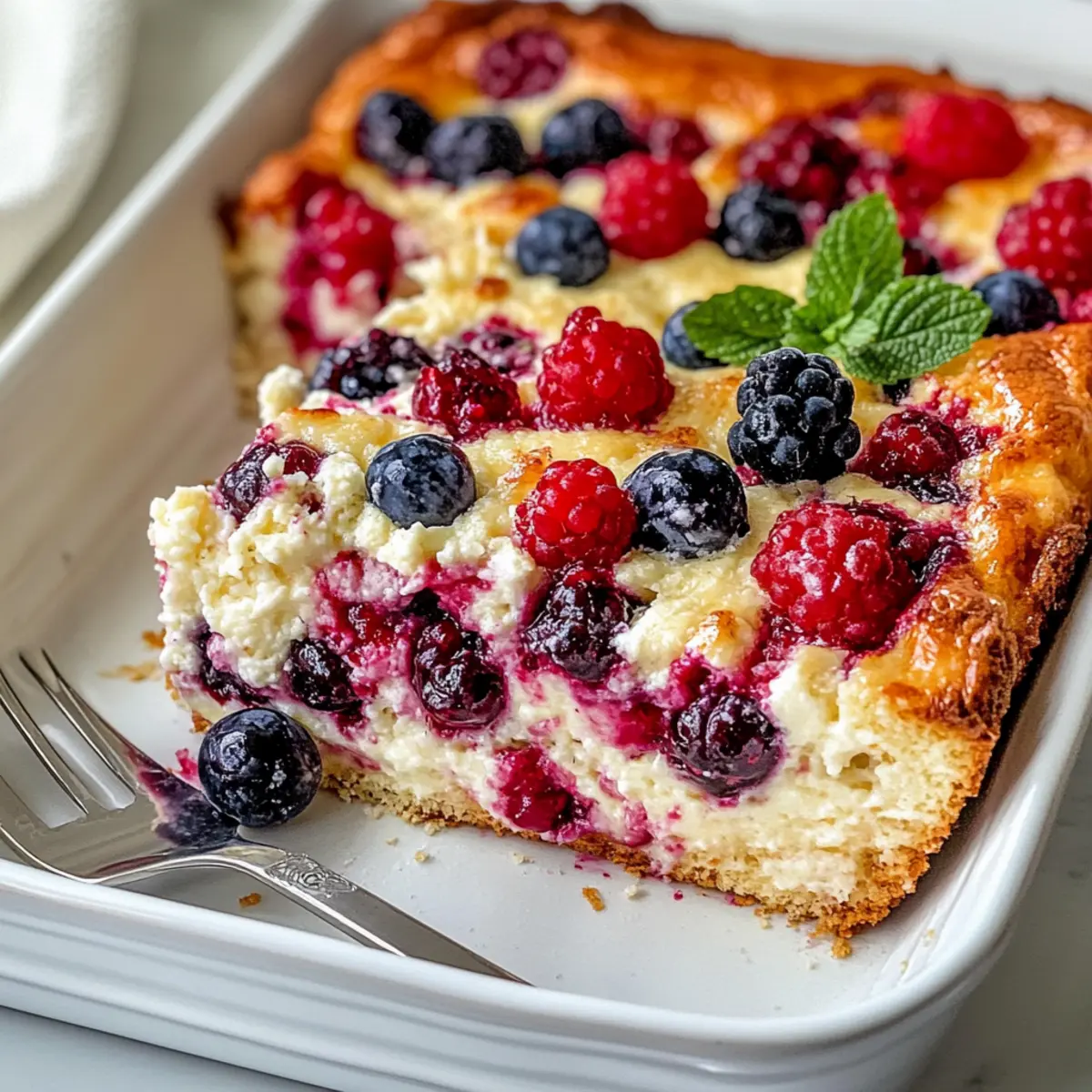 High Protein Triple Berry Bake for Energizing Mornings