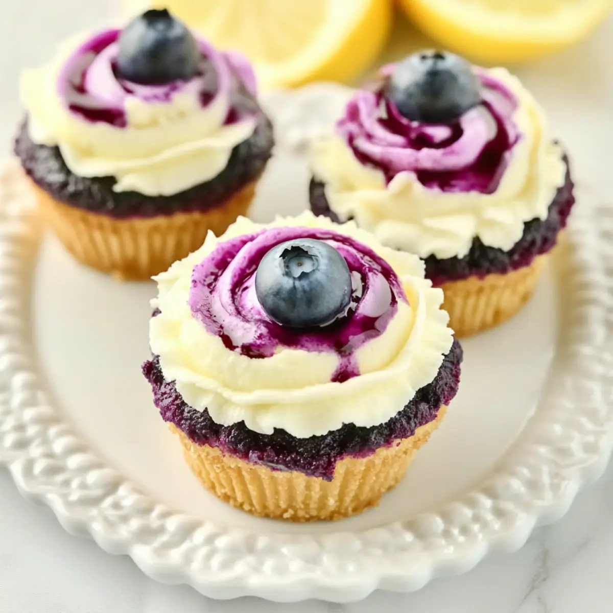 Mother’s Day Mini Lemon Blueberry Cheesecakes to Delight Her Tastebuds