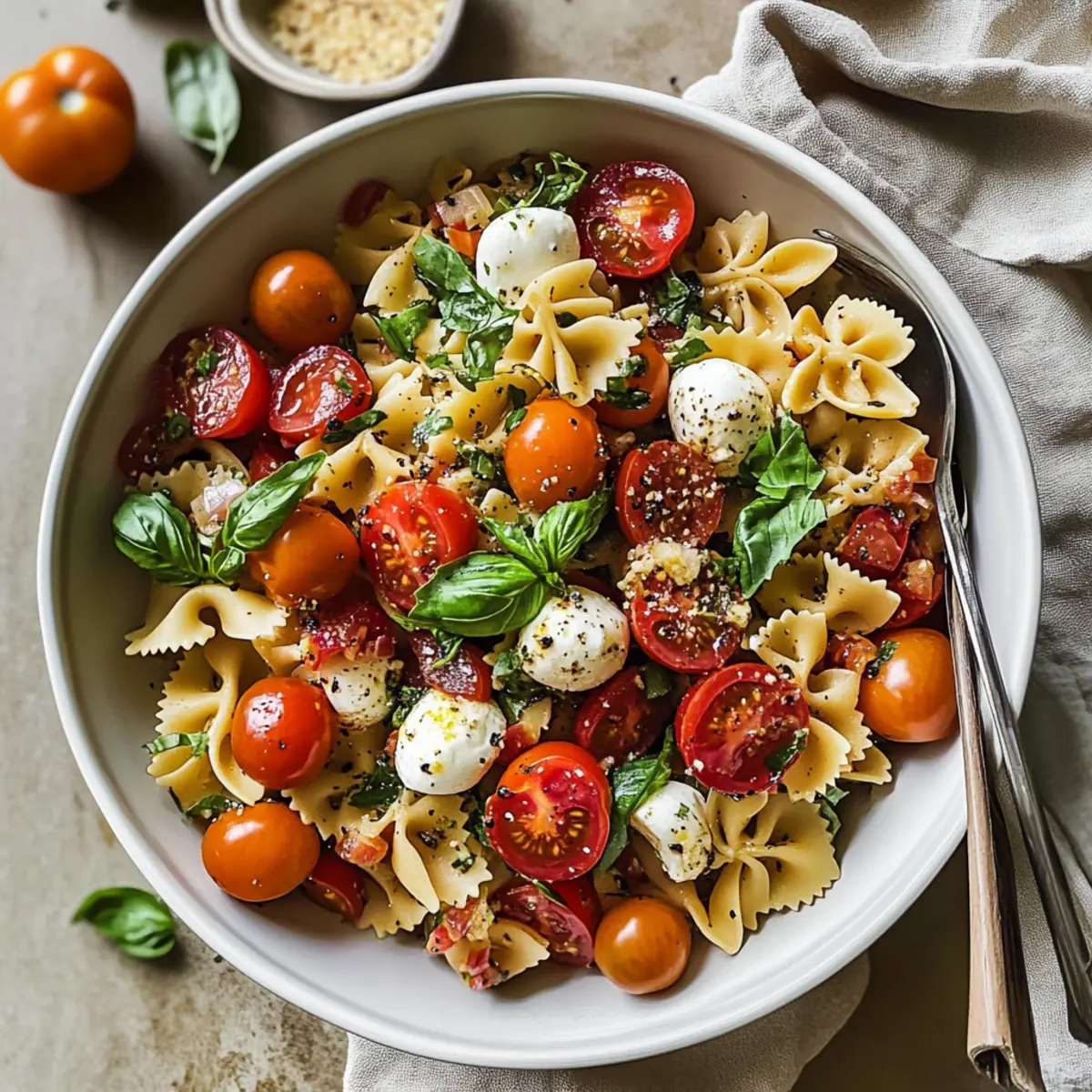 Fresh Bruschetta Pasta Salad for a Quick and Healthy Meal
