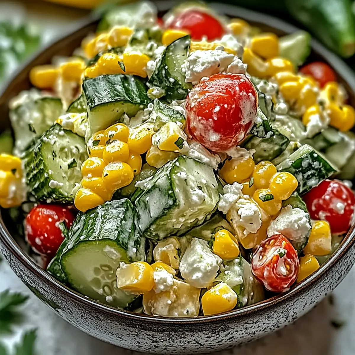 Street Corn Creamy Cucumber Salad: Summer’s Best Bite