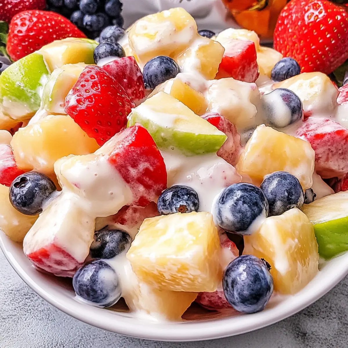 Refreshing Creamy Fruit Salad Picnic Idea for All Seasons