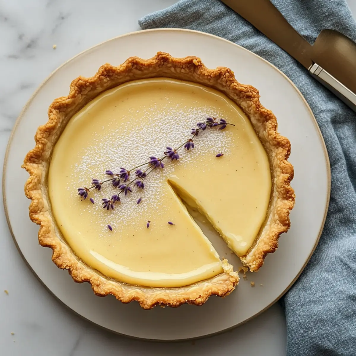 Delight Mom with a Heavenly Honey Lavender Custard Pie